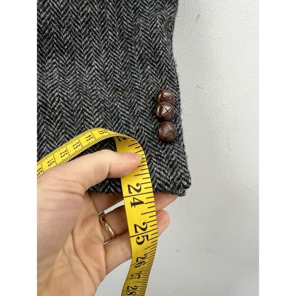 Harris Tweed Handwoven Vintage 40R Blazer Herringbone Scottish Wool Sport Jacket - Picture 8 of 11